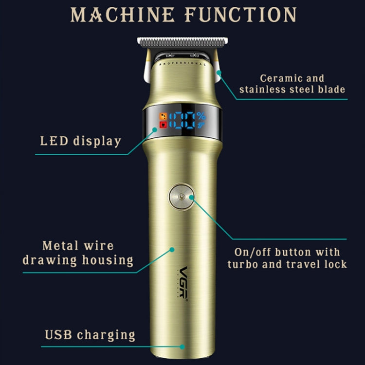 VGR V-991 5W USB Smart Digital Display Electric Hair Clipper Salrog (Powered by Solnuance)
