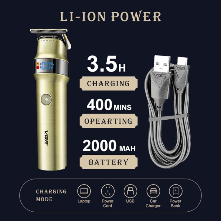 VGR V-991 5W USB Smart Digital Display Electric Hair Clipper Salrog (Powered by Solnuance)