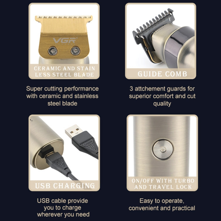 VGR V-991 5W USB Smart Digital Display Electric Hair Clipper Salrog (Powered by Solnuance)