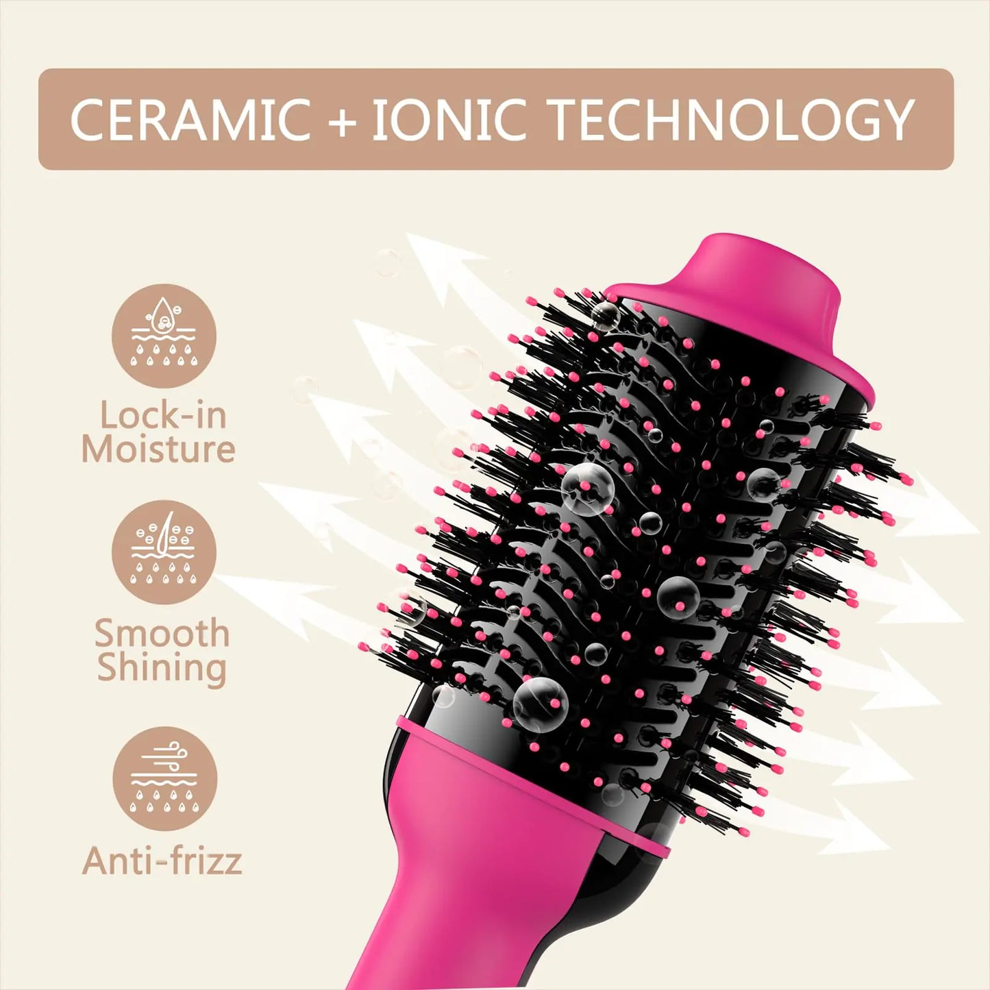 Umeely Hair Dryer Brush Blow Dryer Brush in One Upgraded 4 in 1 Hair Dryer and Styler Volumizer with Negative Ion Anti-frizz Ceramic Titanium Barrel Hot Air Brush Peach Red Mimarta