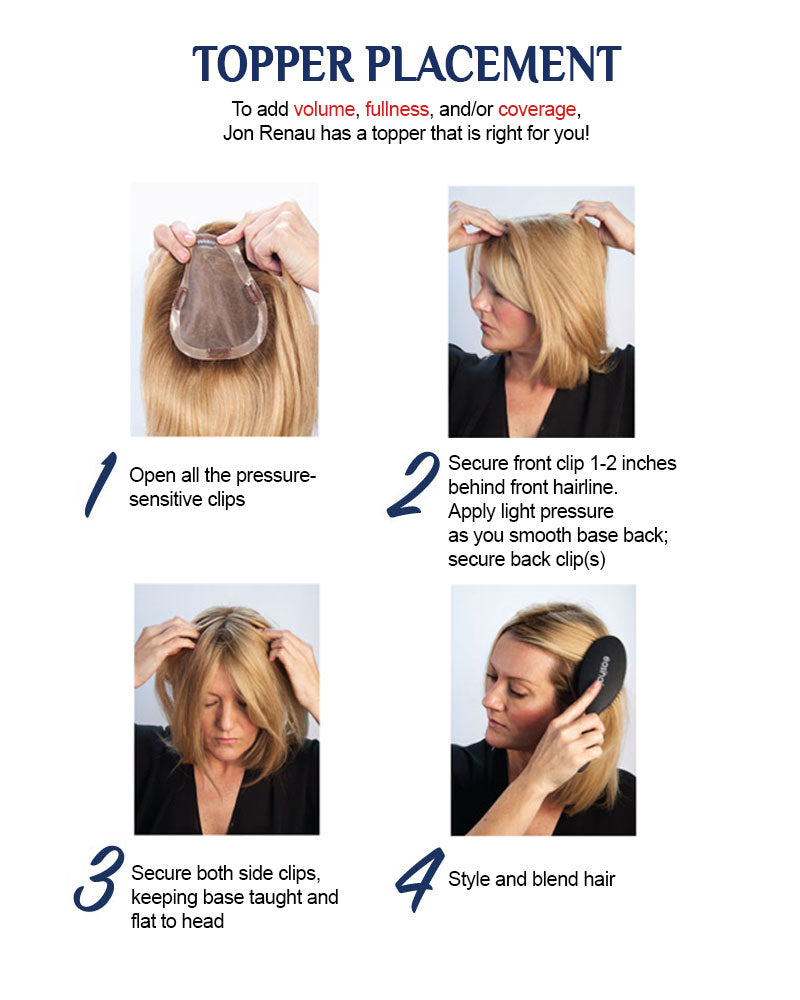 EasiPart HH XL 12 inch (Exclusive) | Remy Human Hair Clip-in Crown Volumizer Topper by Jon Renau