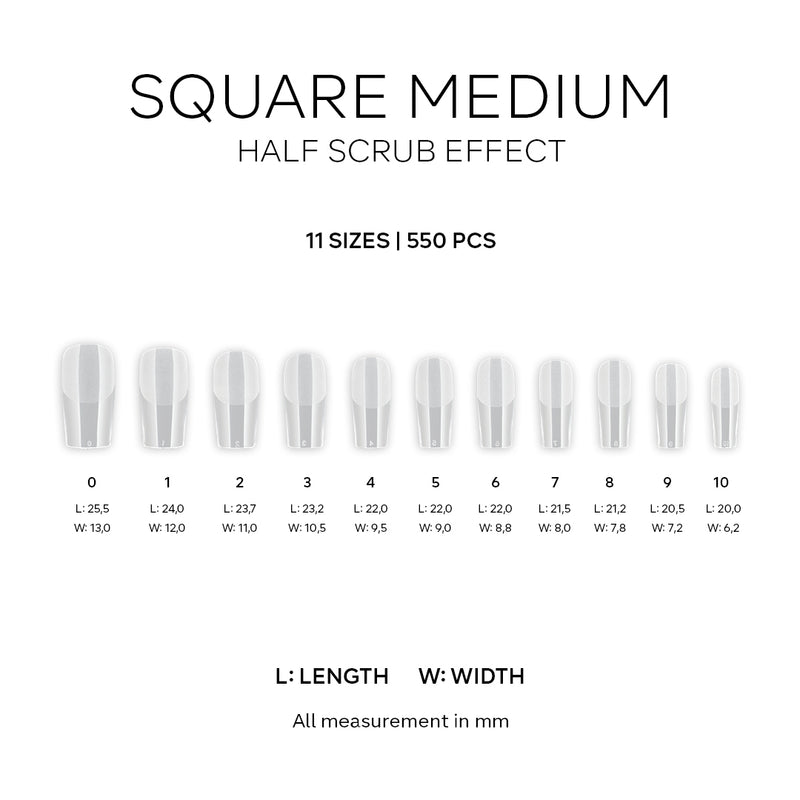 Easy Tips - Square Medium Lunali Nail Supply