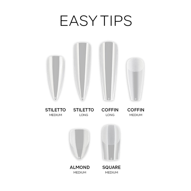 Easy Tips - Almond Small (Short) Lunali Nail Supply