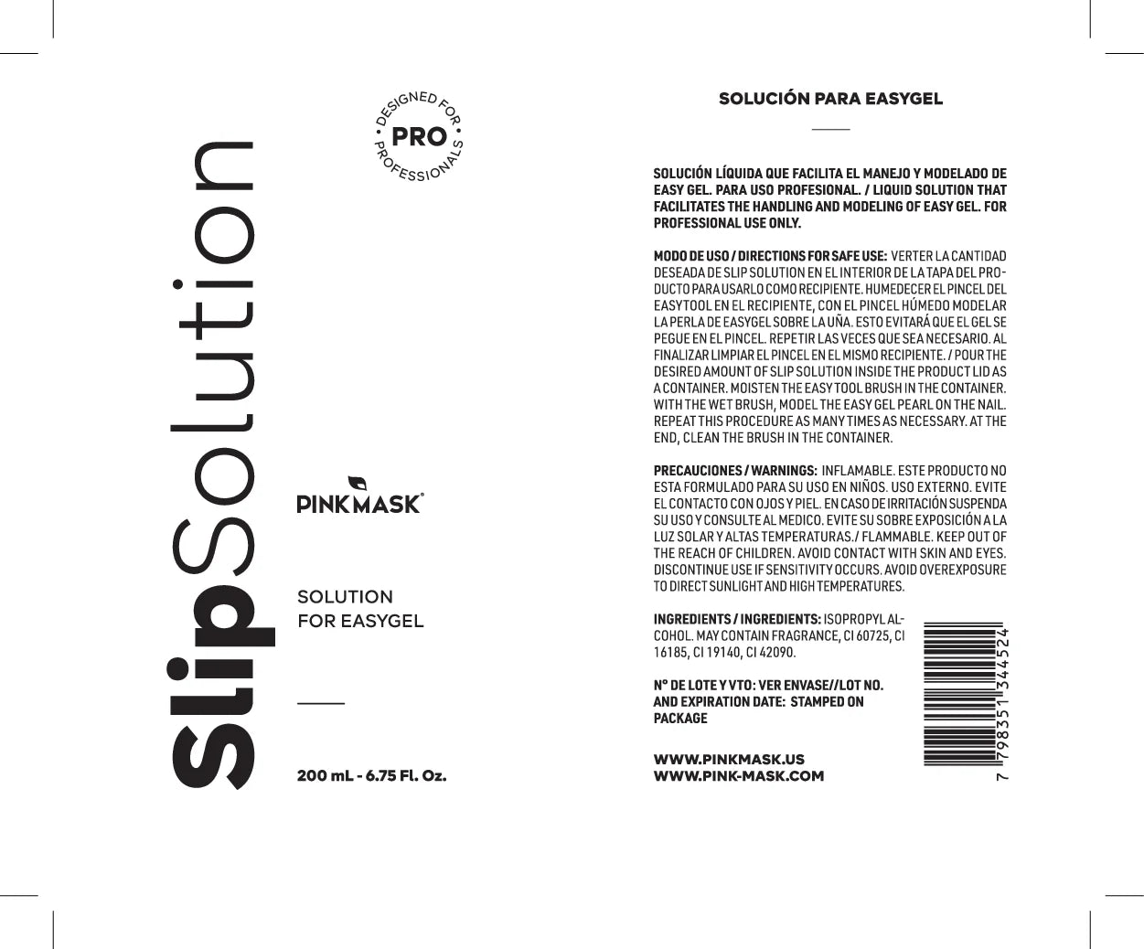 Slip Solution 6.76 OZ (For Polygel) Lunali Nail Supply