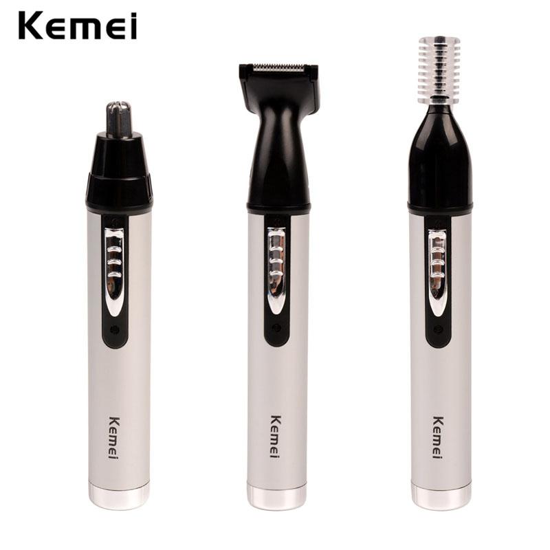 Kemei Fast shaving Men Electric Nose Ear Hair Trimmer Painless Women trimming sideburns eyebrows Beard hair clipper cut Shaver46 American Smart