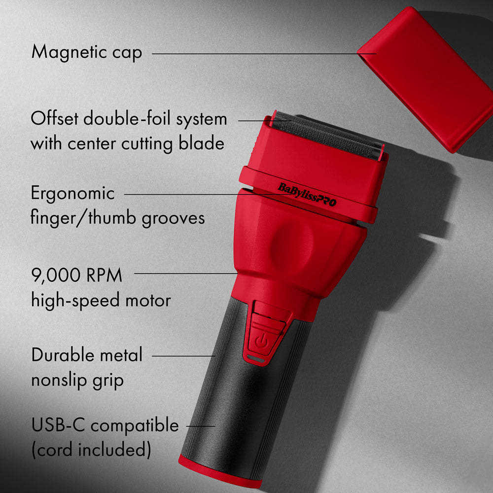 BABYLISSPRO COREFX SHAVER - RED (#FX75FS2RD) N.O.S. Barber Supply