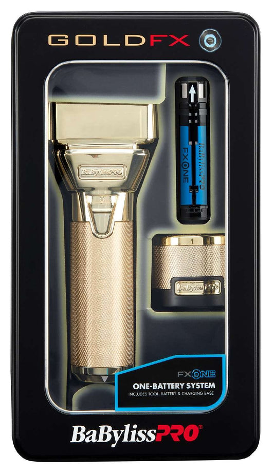 BABYLISSPRO GOLDFX ONE ALL METAL INTERCHANGEABLE BATTERY FOIL SHAVER My Beauty Site Pro