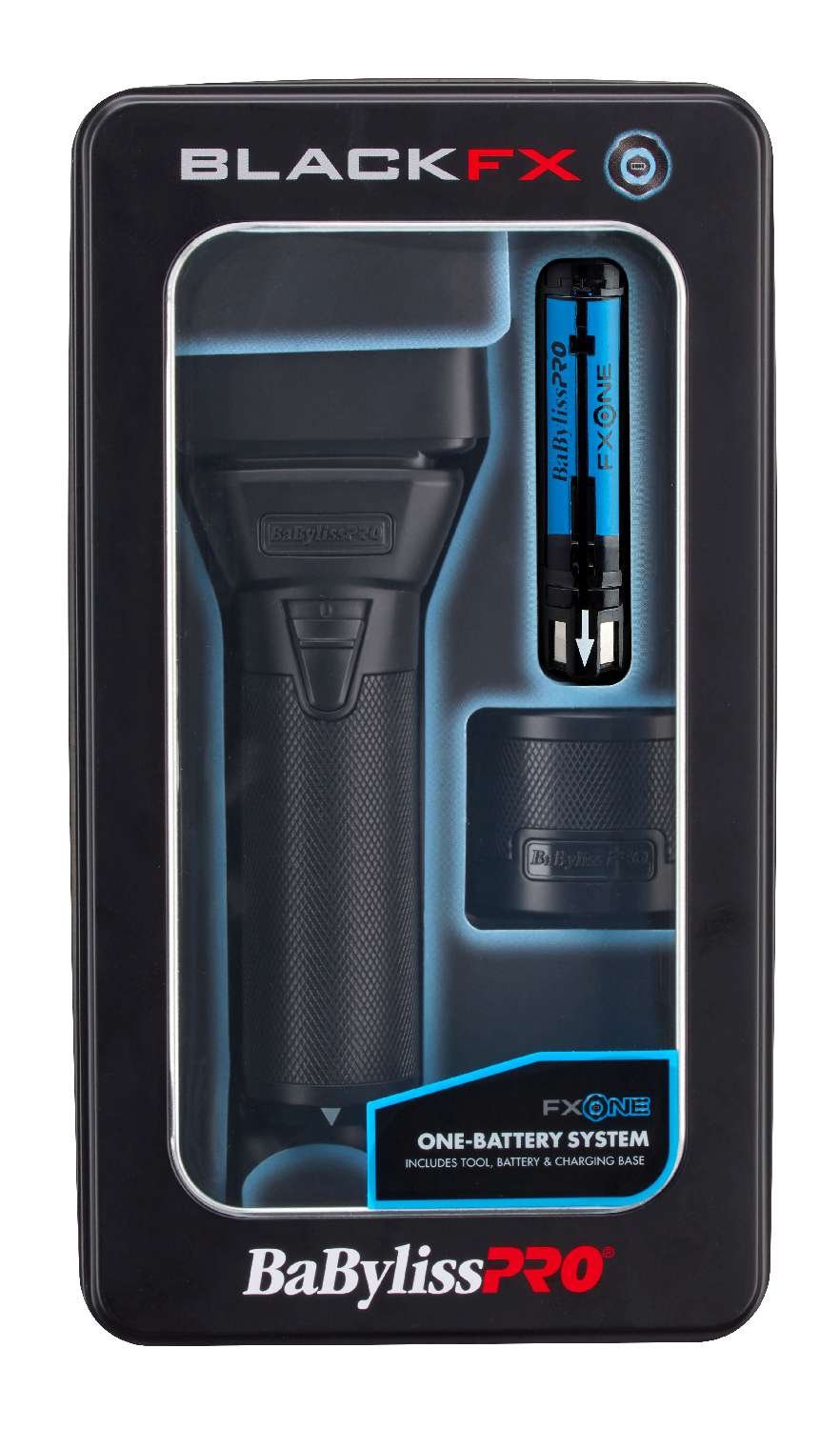 BABYLISSPRO BLACK FXONE ALL METAL INTERCHANGEABLE BATTERY FOIL SHAVER My Beauty Site Pro