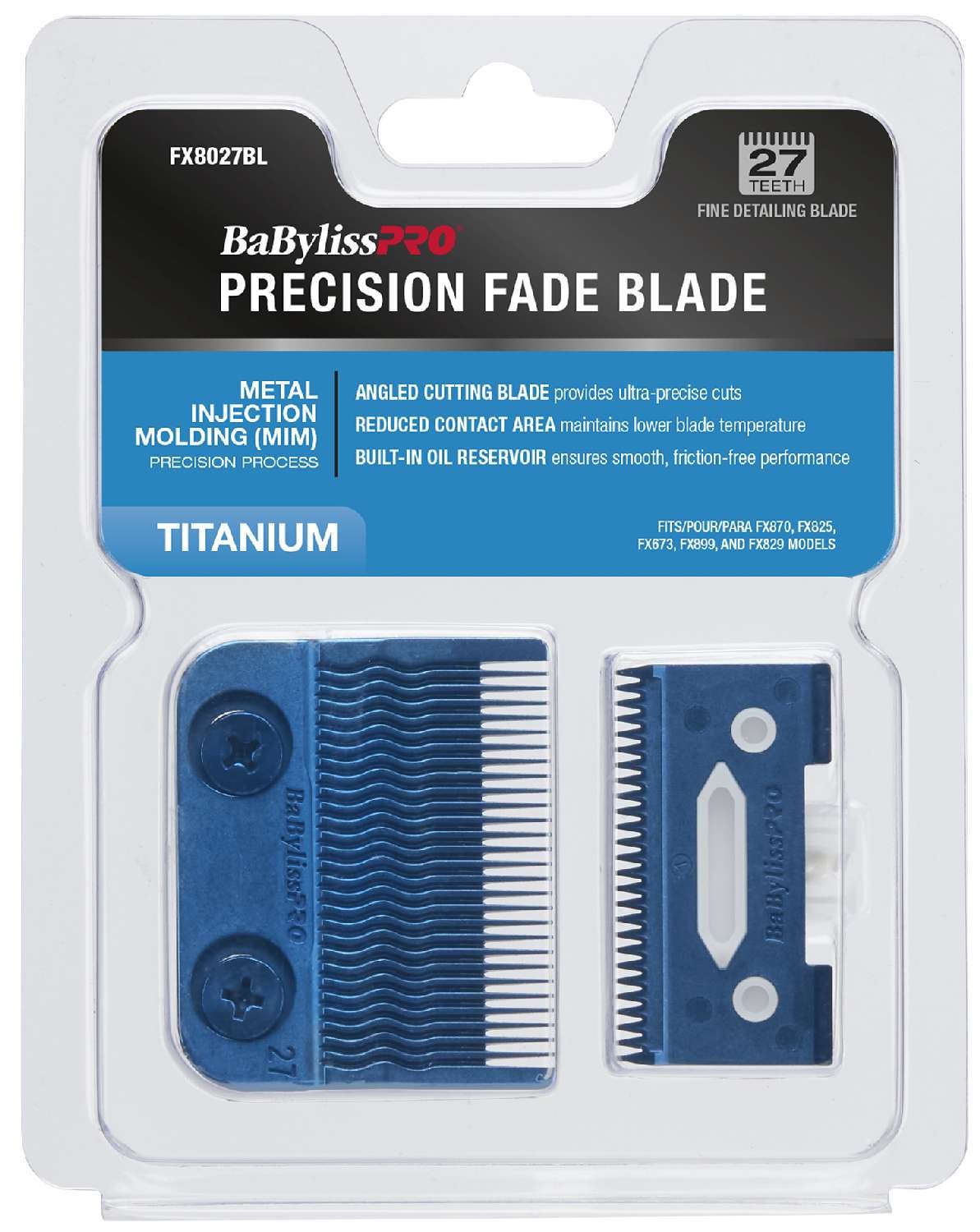Babylisspro Precision Fade Blue Titanium Fine Detailing Clipper Blade With 27teeth My Beauty Site Pro