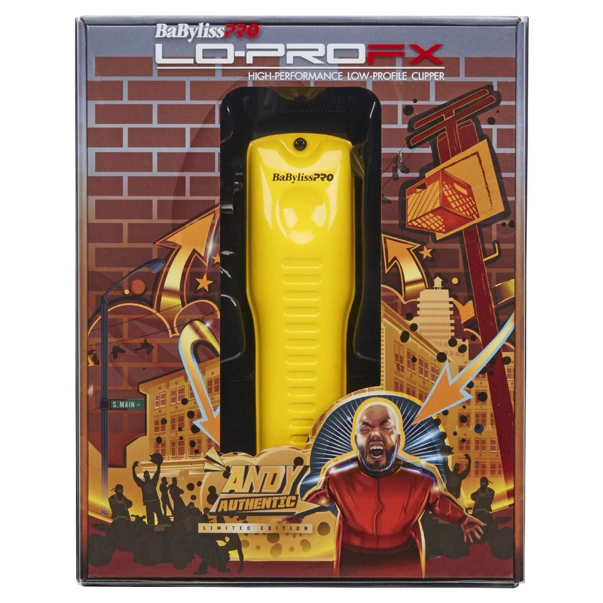 Babylisspro 4Barbers Influencer Collection Clipper Lo-Profx Yellow Andy Authentic My Beauty Site Pro