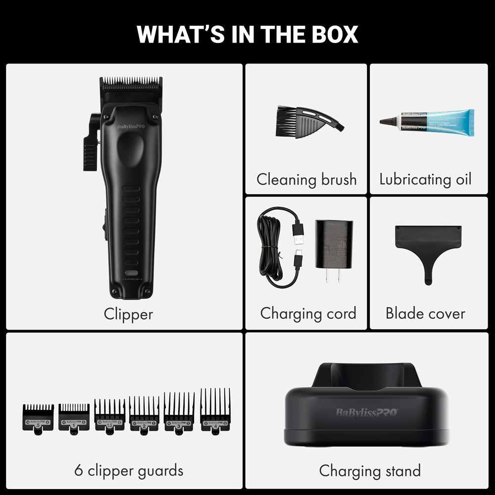 BABYLISSPRO COMPACT LO-PRO CLIPPER - BLACK (#FX82MB) N.O.S. Barber Supply