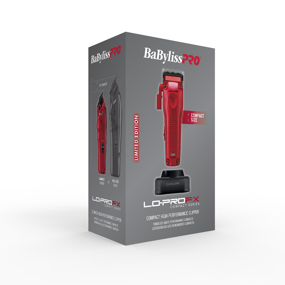 BABYLISSPRO COMPACT LO-PRO CLIPPER - RED (#FX82RD) N.O.S. Barber Supply