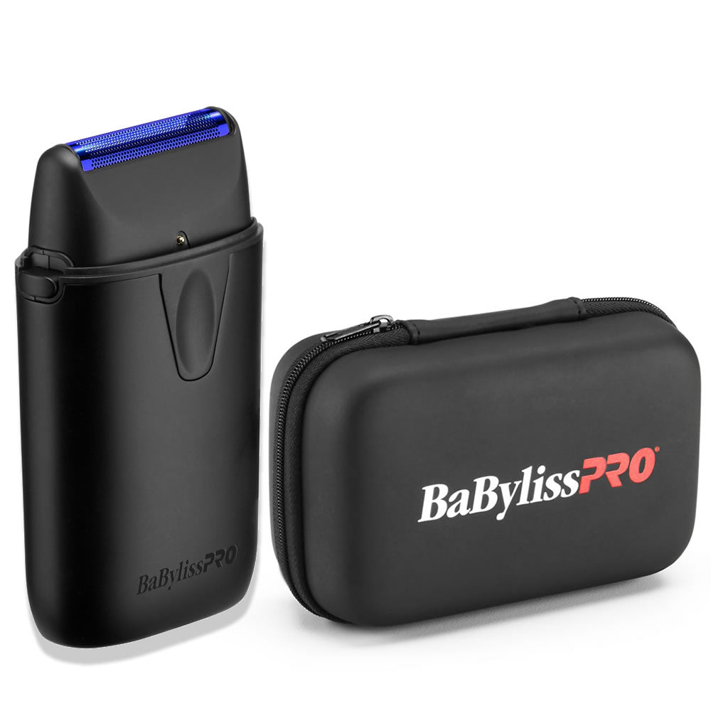 BABYLISSPRO UV MATTE BLACK SINGLE FOIL SHAVER WITH CASE (#FXLFS1MB & #FXFS2BPCASE) N.O.S. Barber Supply