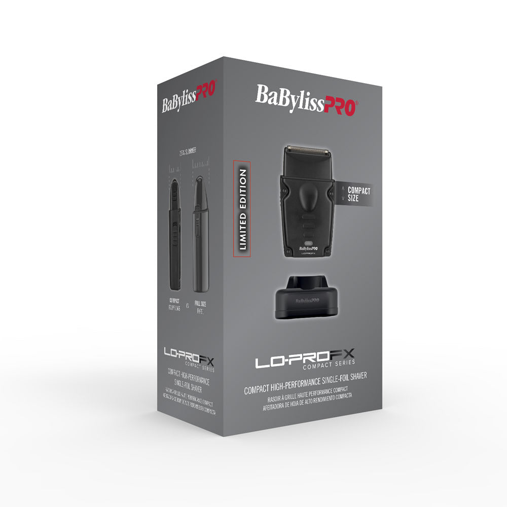 BaBylissPRO Compact LO-PRO Single Foil Shaver – Black (FXLPFS1MB) Certified Clippers
