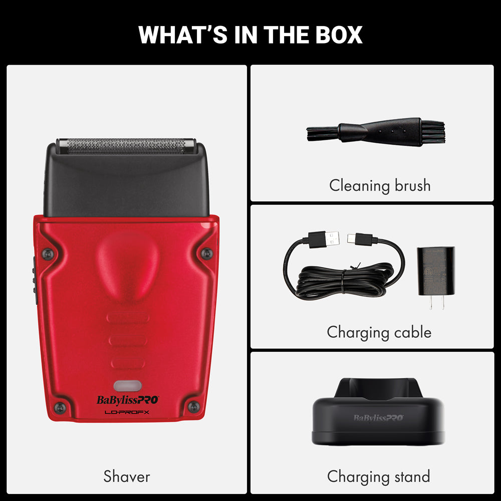 BABYLISSPRO COMPACT LO-PRO SHAVER - RED (#FXLPFS1RD) N.O.S. Barber Supply