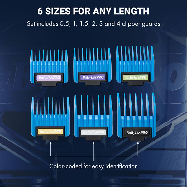 BABYLISSPRO PRECISION MAGNETIC CLIPPER GUARDS 6PK (#FXPCMG) N.O.S. Barber Supply