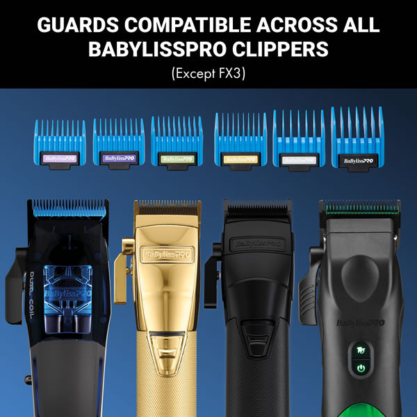 BABYLISSPRO PRECISION MAGNETIC CLIPPER GUARDS 6PK (#FXPCMG) N.O.S. Barber Supply