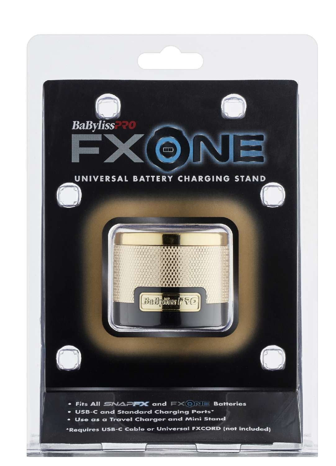Babylisspro Fxone Universal Single Battery Charging Stand Gold/Black My Beauty Site Pro