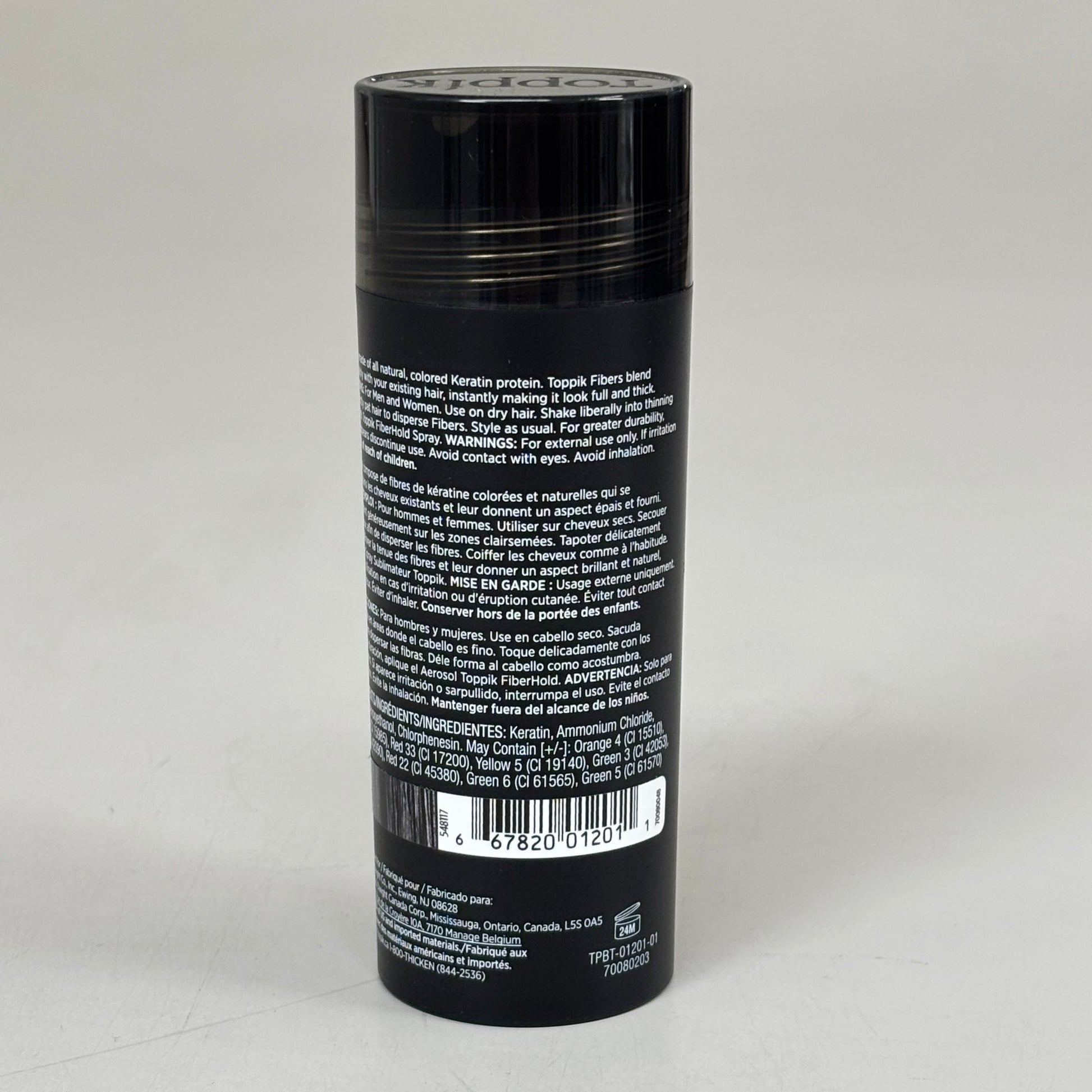 TOPPIK Safe & Natural Hair Building Fibers All Hair Types 0.97 oz Black IC3333A PayWut