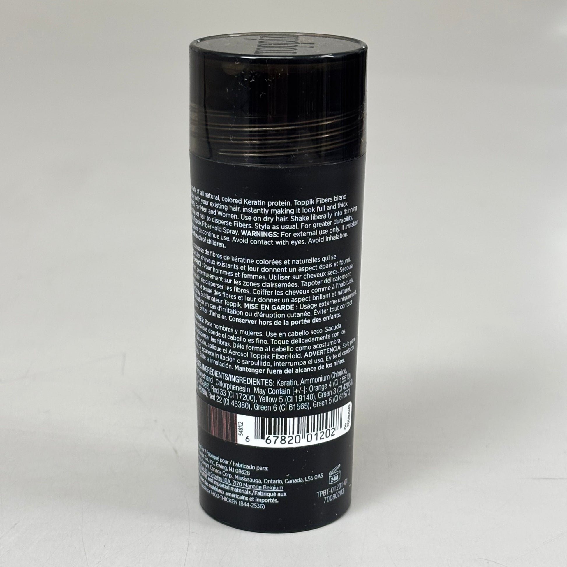 TOPPIK Safe & Natural Hair Building Fibers All Hair Types 0.97 oz Dark Brown PayWut