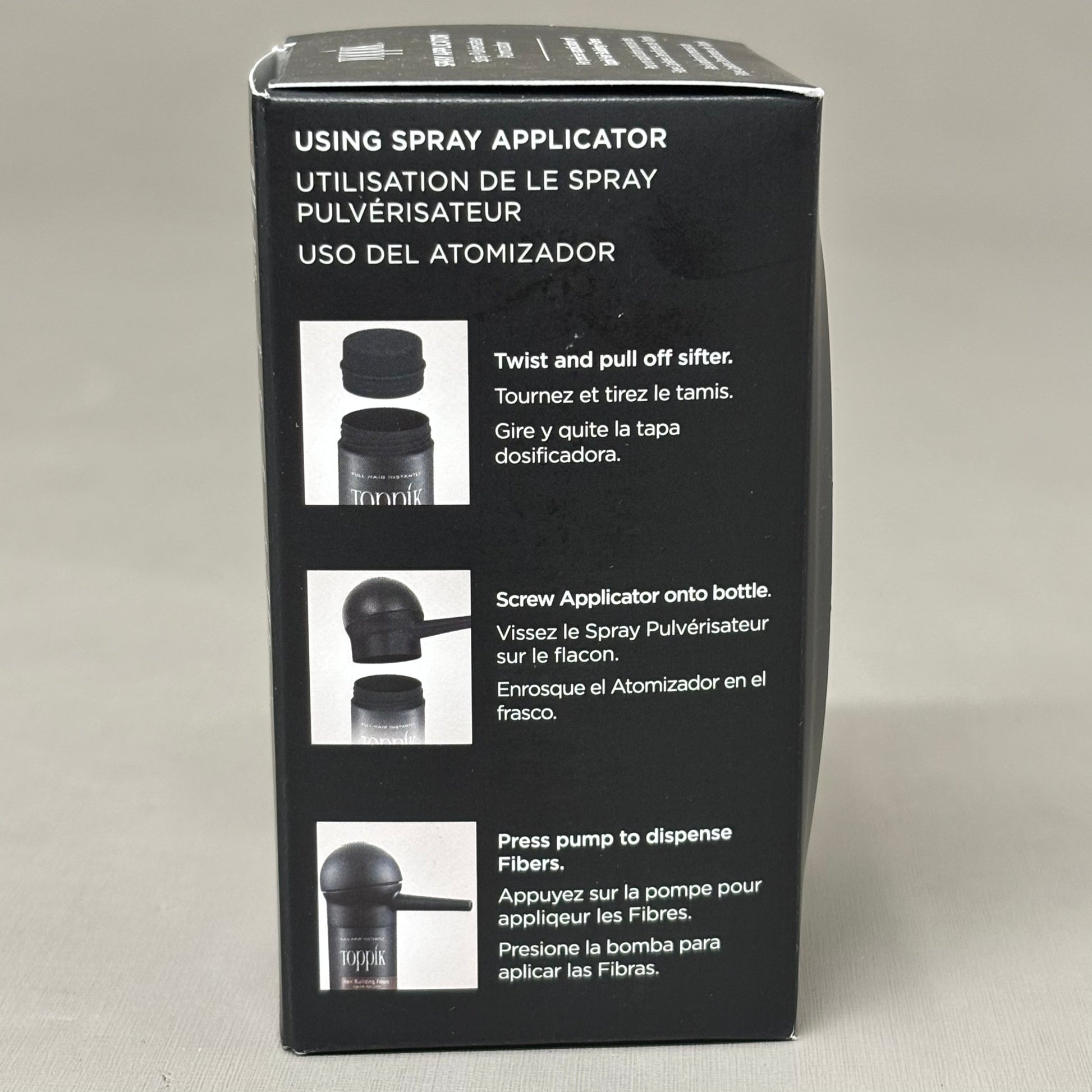 TOPPIK Fiber Spray Applicator Fits Regular & Economy Sz Hair Fiber Bottles Black PayWut