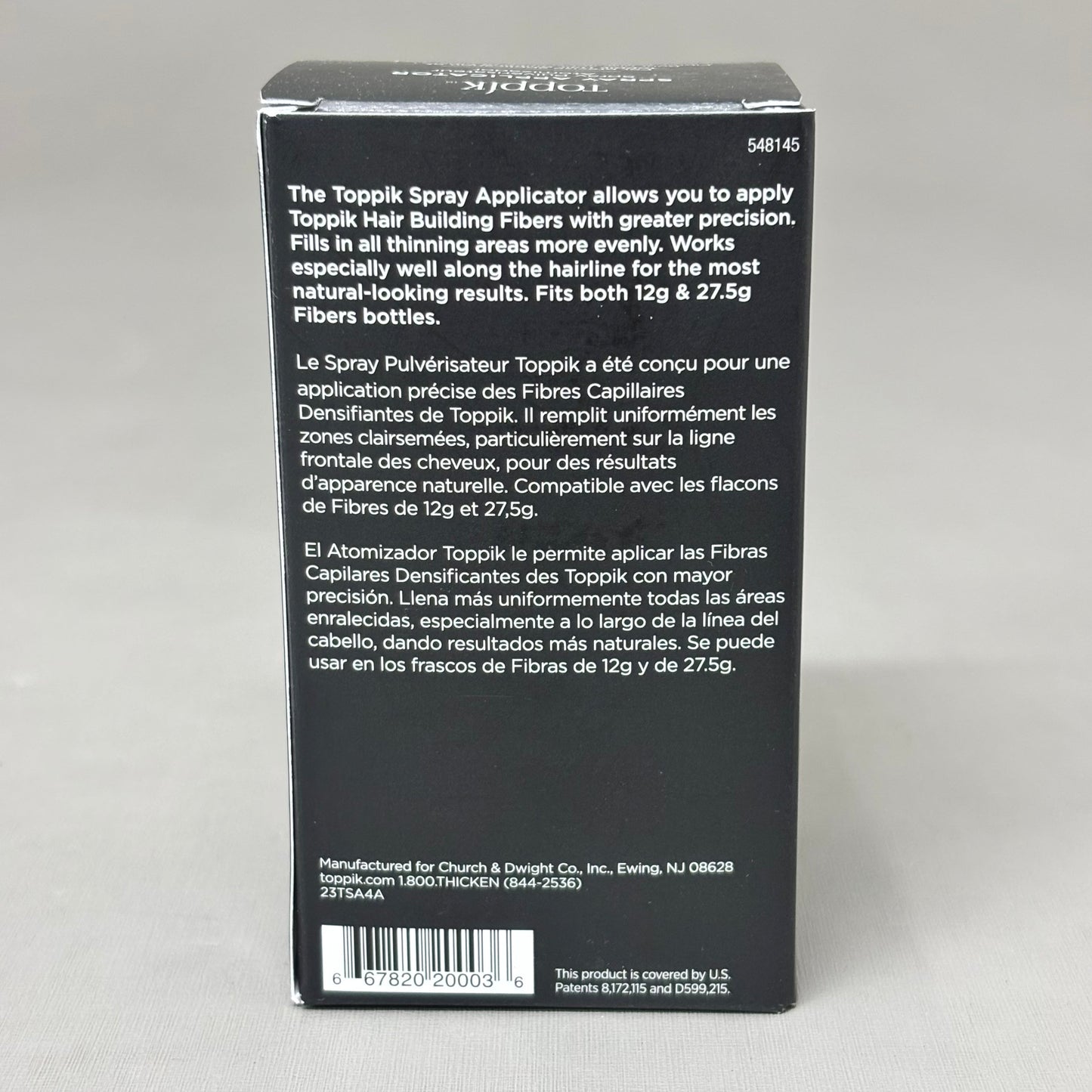 TOPPIK Fiber Spray Applicator Fits Regular & Economy Sz Hair Fiber Bottles Black PayWut