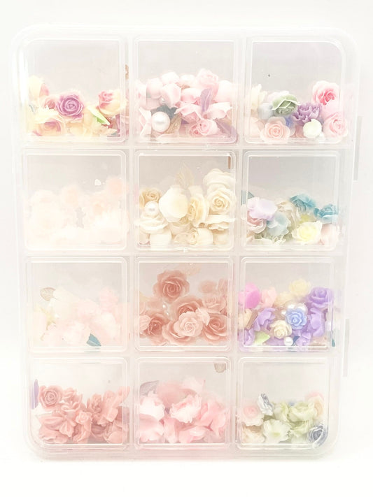 3D Flowers Pastel - Nail Charms