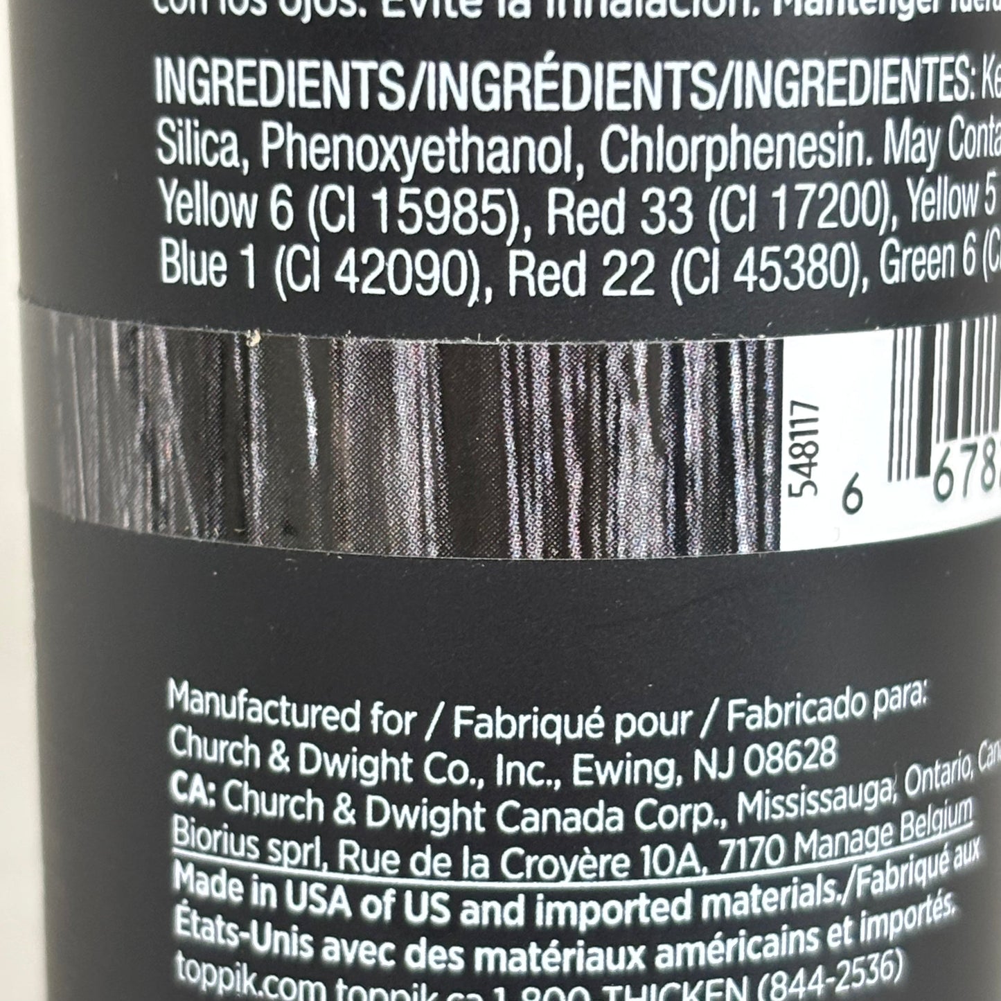 TOPPIK Safe & Natural Hair Building Fibers All Hair Types 0.97 oz Black IC3333A PayWut