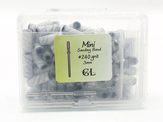 Gel-Le - Mini White Sand Bands 100pc - Fine 240 grit