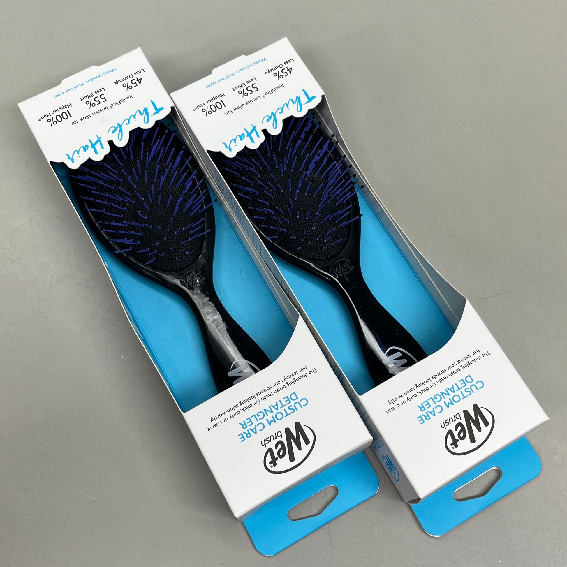 WET BRUSH (2 PACK) Custom Care Detangler Brush-Thick Hair Black GYSPB830CCTH PayWut