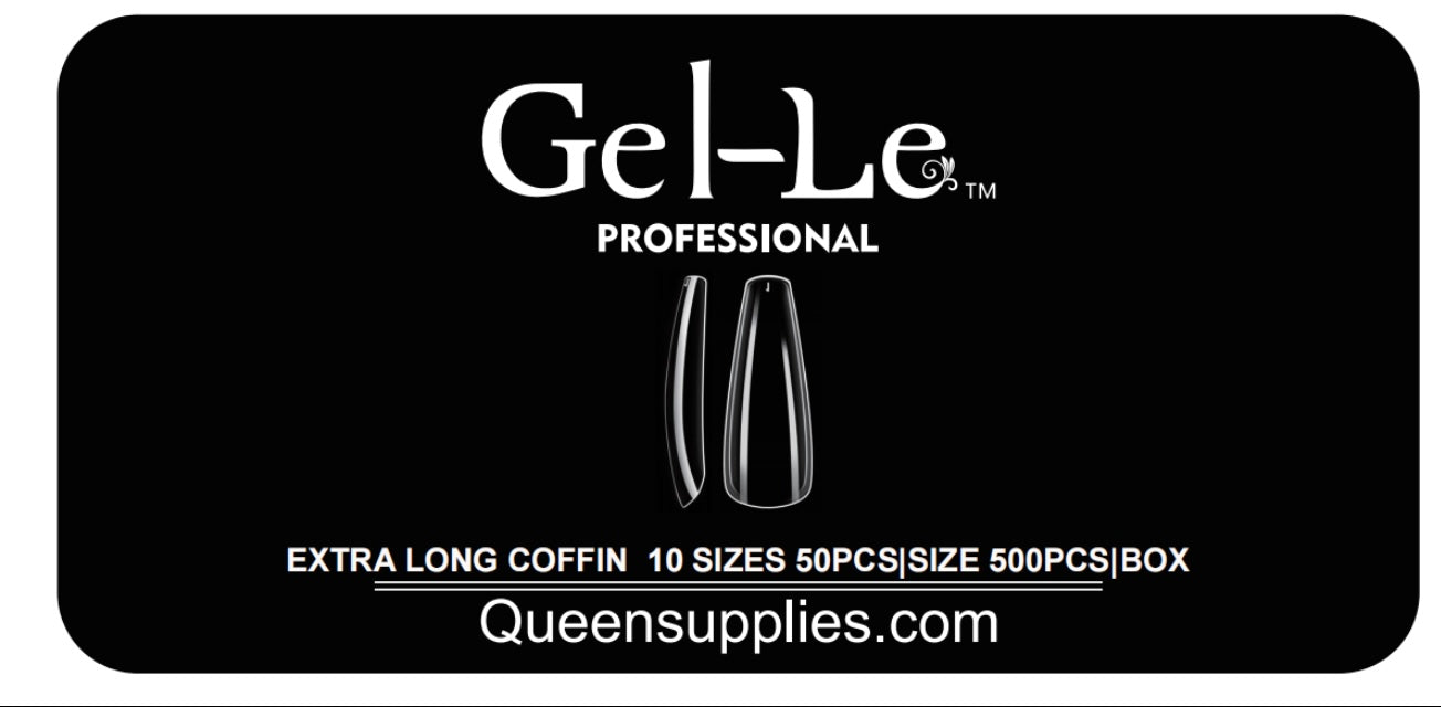 Gel-Le Coffin Ex-Long Full Coverage Tips
