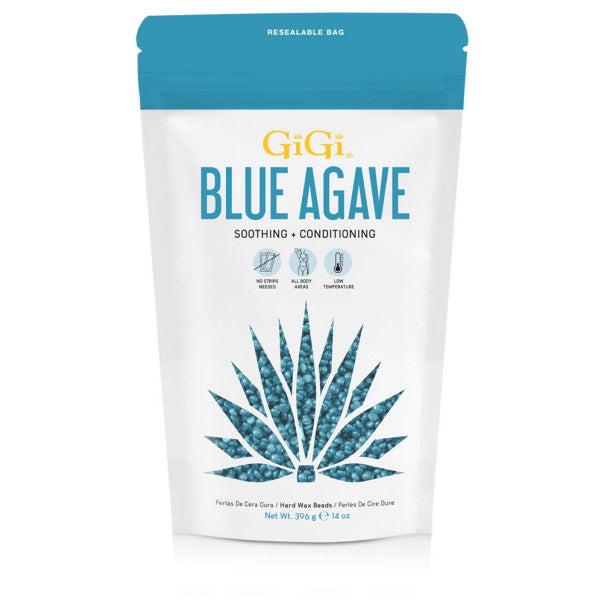 GIGI BLUE AGAVE HARD WAX BEADS 14 OZ (#44454) N.O.S. Barber Supply