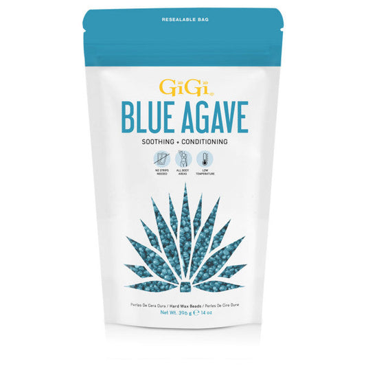 GIGI BLUE AGAVE HARD WAX BEADS 14 OZ (#44454) N.O.S. Barber Supply