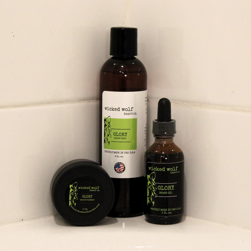 Wicked Wolf Pack | Complete Beard Care Kit (Wash, Oil & Butter) Wicked Wolf Beard Co.