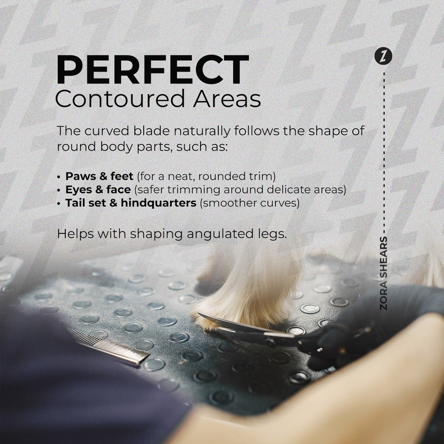 Zora Pet Grooming Curved Shear - Model A-800C