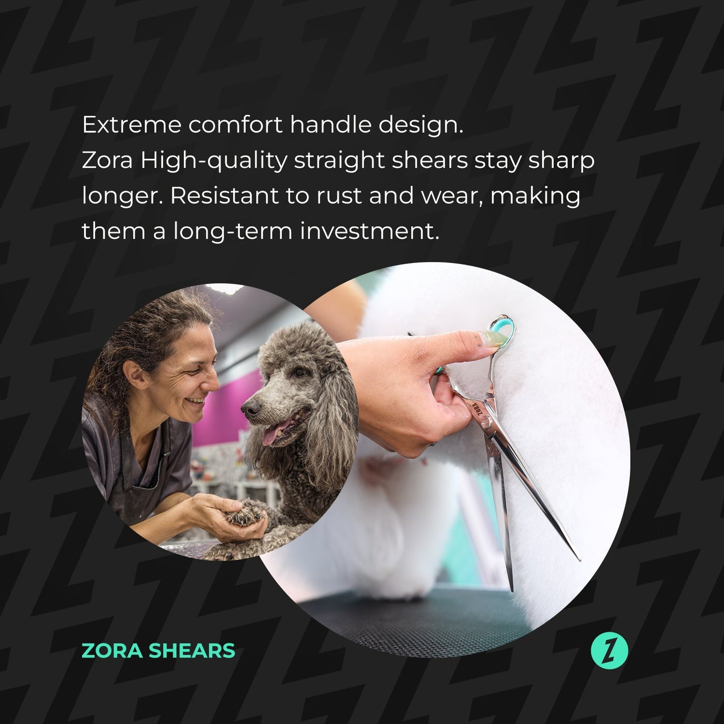 Zora Pet Grooming Shear - Straighter Model A | 7.5" 8"