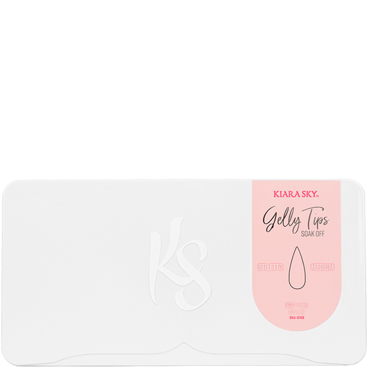 Kiara Sky - Full Cover Gelly Tips Assorted Box - Medium Stiletto 500pc