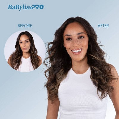 BaBylissPRO Nano Titanium Compact Curling Wand Blue 1" - Imperfect Box This is Beauty US