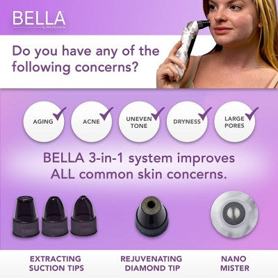 Spa Sciences BELLA 3-in-1 Diamond Tip Microdermabrasion System - New This is Beauty US