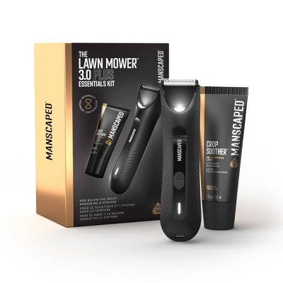 MANSCAPED The Lawn Mower 3.0 Plus Essentials Shaving Kit, SkinSafe Electric Groin and Body Hair Trimmer, Men's Grooming Gift Set - Imperfect Box This is Beauty US