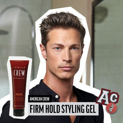 American Crew Men's Firm Hold and Non-Flaking Hair Styling Gel  8.4 fl oz - Imperfect Container This is Beauty US