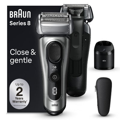 BRAUN SERIES 8-8567CC RECHARGEABLE WET & DRY SHAVER + SMARTCARE CENTER - Imperfect Box This is Beauty US
