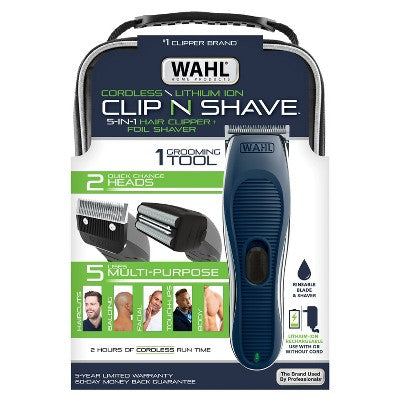 Wahl Clip & Shave 2 in 1 Cordless Rechargeable Hair Clipper and Electric Shaver - Imperfect Box This is Beauty US