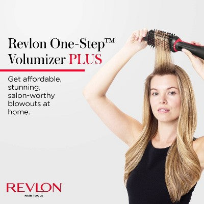 Revlon One-Step Volumizer PLUS Hair Dryer and Hot Air Brush  Black - Imperfect Box This is Beauty US
