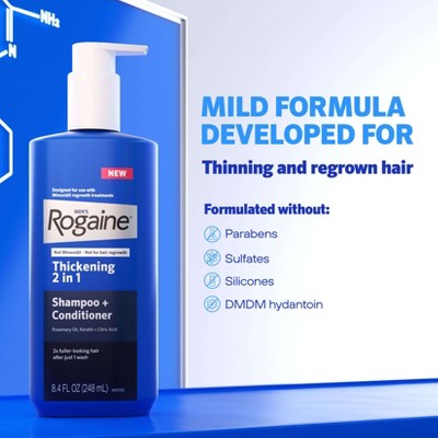 Rogaine 2-in-1 Thickening Shampoo and Conditioner Hair Regrowth Treatment Cream 8.4 fl oz - New This is Beauty US