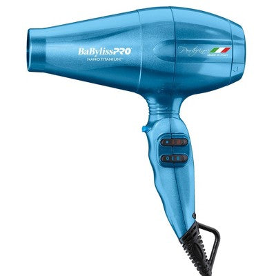 BaBylissPRO Nano Titanium Portofino Full-Size Hair Dryer Blue 2000W - Imperfect Box This is Beauty US