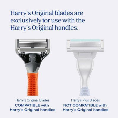 Harry's Original Razor Handle for Men with 5 Razor Blade Cartridges - New This is Beauty US