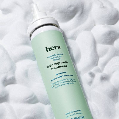hers Hair Regrowth Foam Treatment 5% Minoxidil 2.11oz - New This is Beauty US