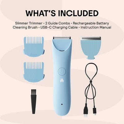 Meridian Slimmer Trimmer, Precision Pubic; Body Hair Trimmer for Women and Men Sky Blue - Imperfect Box This is Beauty US