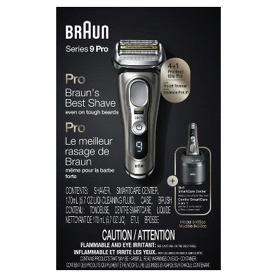 Braun Series 9-9465cc Pro Electric Foil Shaver with ProLift Beard Trimmer; Clean; Charge SmartCare Center - Imperfect Box This is Beauty US